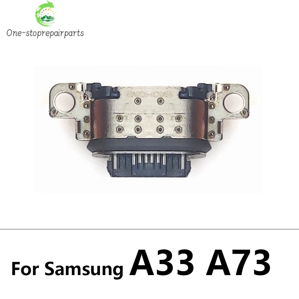 2Pcs，USB jack socket connector charger Charging Port For Samsung A02 A02s A22 A32 A52 A72 A33 A73 A03 Core A03s 4G 5G Samsung phone repair parts