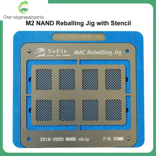 Sofix 2016-2021 / M2 NAND Reballing Jig with Stencil  BGA Reballing Kit Logic Board BGA reballing Magnetic Stencil for Macbook Professional Repair Tools