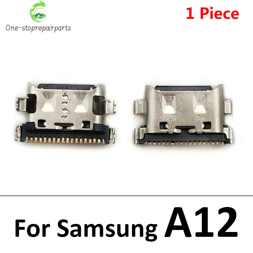 2Pcs，USB jack socket connector charger Charging Port For Samsung A02 A02s A22 A32 A52 A72 A33 A73 A03 Core A03s 4G 5G Samsung phone repair parts