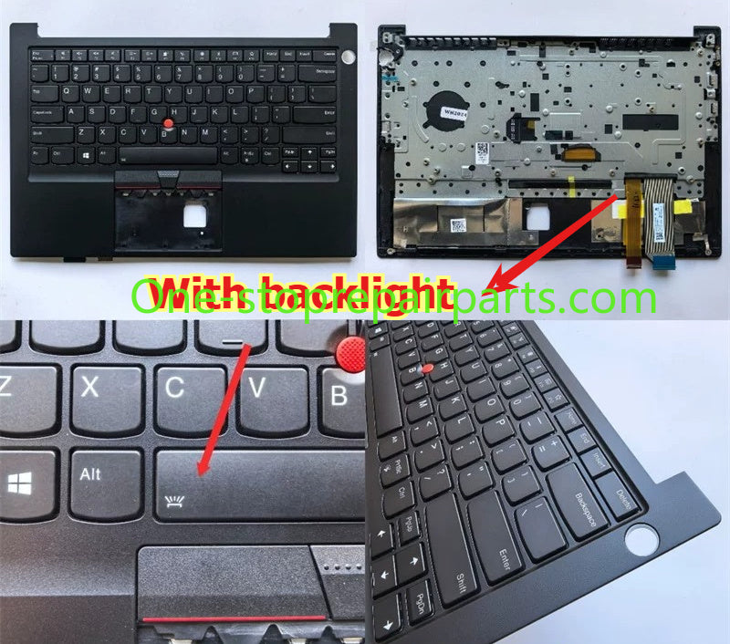 Upper case for  Lenovo  Thinkpad  E14 R14 Gen1 topcase palmrest keyboard 5M10V17039 backlight