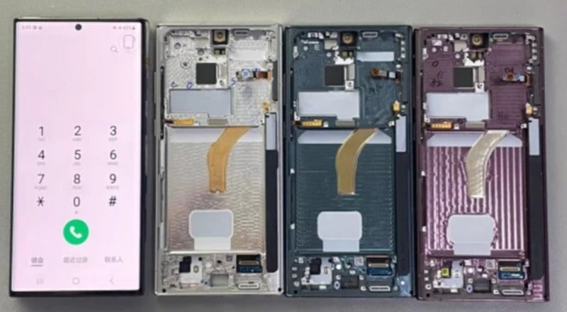 Samsung S22Ultra lcd screen Assembly with frame S908 curved 5G LCD  display touch screen