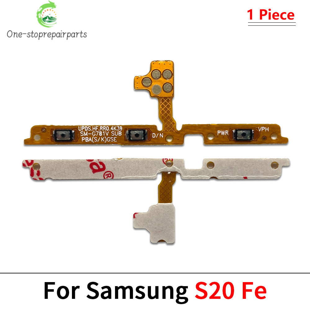10Pcs, Volume Button Power Switch On Off Button Flex Cable For Samsung Note 10 Plus Lite Note 20 Ultra S20 S21 S23 Fe Samsung phone repair parts