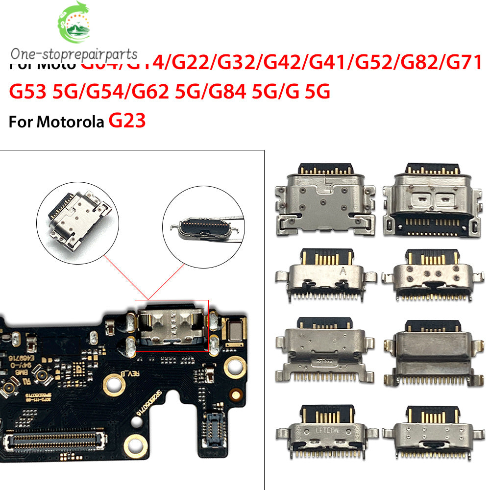 10Pcs， Micro USB Connector Charging Port Jack For Moto G04 G14 G22 G32 G62 G31 G51 G52 G13 G23 G53 G54 G10 G20 G30 G50 G60 G60s Motorola phone repair parts