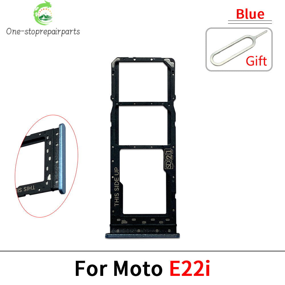 New For Motorola Moto E13 E32 E22 E22i Micro Nano SIM Card Holder Tray Slot Holder Adapter Socket Motorola phone repair parts