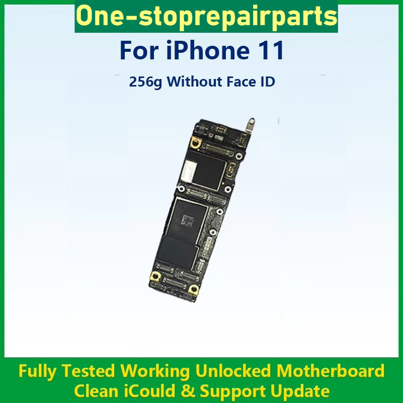 100%Working For iPhone 11+Face ID Mainboard Fully Tested Unlocked Logic Board No iCloud Support Update Motherboard Fast Shipping iPhone phone repair parts