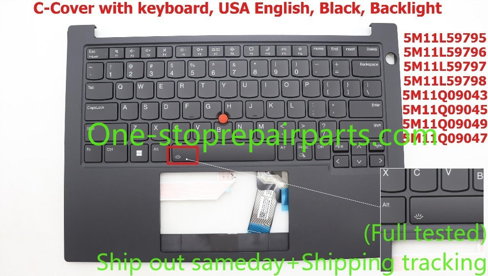 Upper case for Lenovo Thinkpad E14 Gen5 topcase palmrest keyboard 5M11L59655 5M11Q08774 5M11L59657 5M11L59795 5M11L59796 5M11L59797