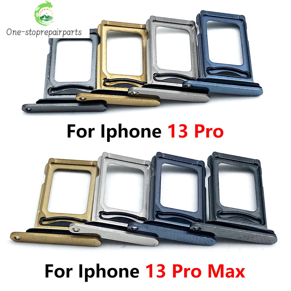 10Pcs New For iPhone 13 Pro 13Pro Max Mini Dual SIM Card Tray Slot Holder Adapter Accessories iPhone phone repair parts