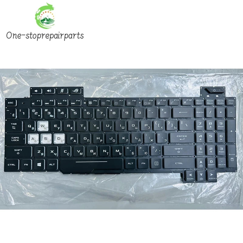 RU/US Backlit Keyboard for ASUS ROG Strix Scar II GL704 GL704S7CM GL704GM GL704GV GL704GV-DS74 GL704GW Palmrest Upper Case COVER  ASUS Laptop repair parts