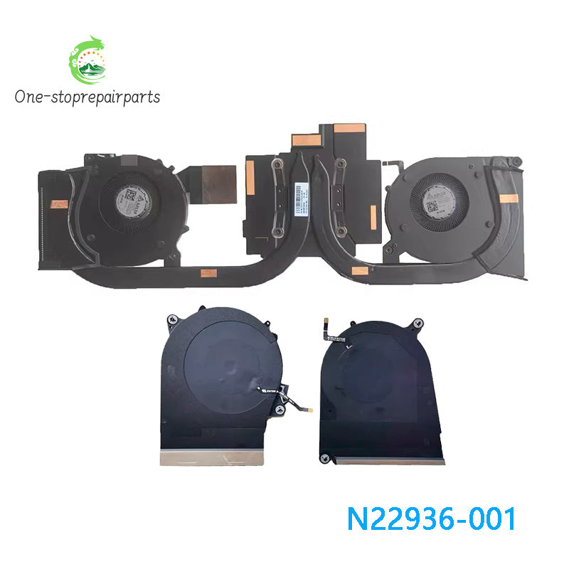 NEW Original LAPTOP CPU GPU Cooling Fan With Heatsink For HP Dragonfly Folio G4 N22936-001 HP laptop repair parts