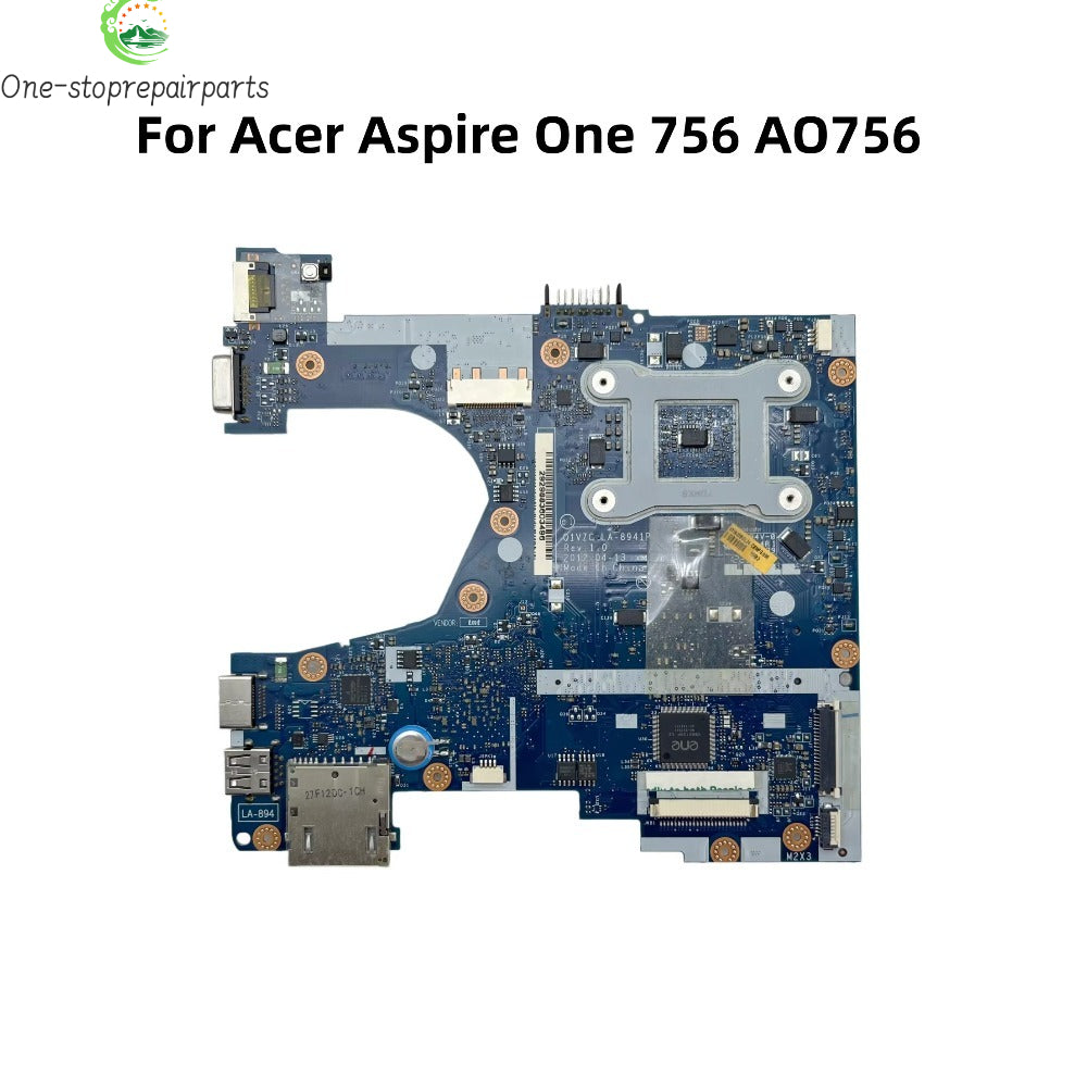 Q1VZC LA-8941P For Acer Aspire One 756 AO756 Laptop Motherboard With Celeron 887U i3-2367M i5-3317U CPU HM70 DDR3 NBSH011005 Acer laptop repair parts