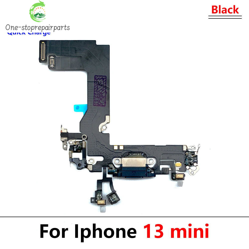10Pcs/Lot, USB Charging Port Mic Microphone Dock Connector Board Flex Cable For iPhone 13 Pro Max Mini Repair Parts iPhone phone repair parts