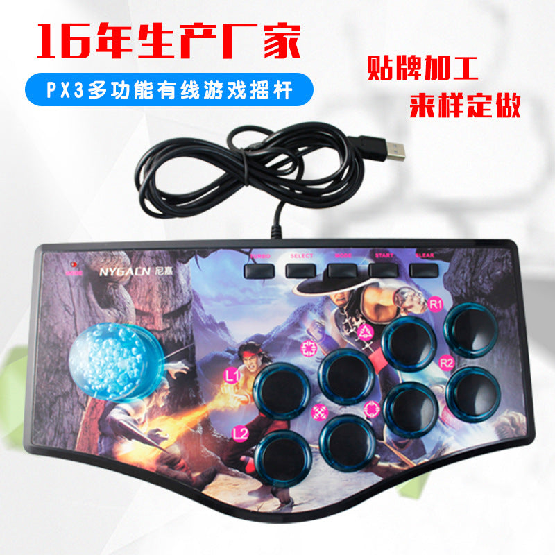 Direct supply pc computer TV projector P3 Android mobile phone wired King of Fighters arcade game joystick wholesale