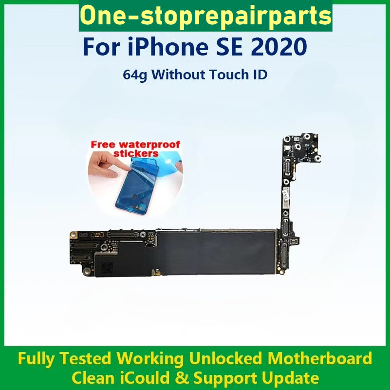 For iPhone SE 2020 Mainboard With Touch ID Cleaned iCloud Fully Tested 100%Working Unlocked Motherboard For iPhone SE 2022 iPhone phone repair parts
