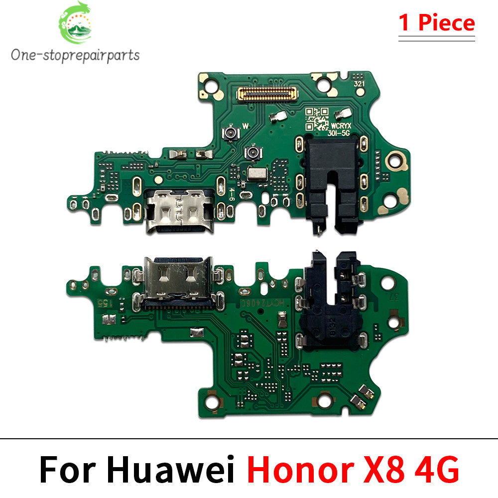 10Pcs, USB Charge Port Jack Dock Connector Charging Board Flex Cable For Huawei Honor X6 X6A X7 X7A X7B X8 X8A X8B X9A X9B 4G 5G Huawei phone repair parts