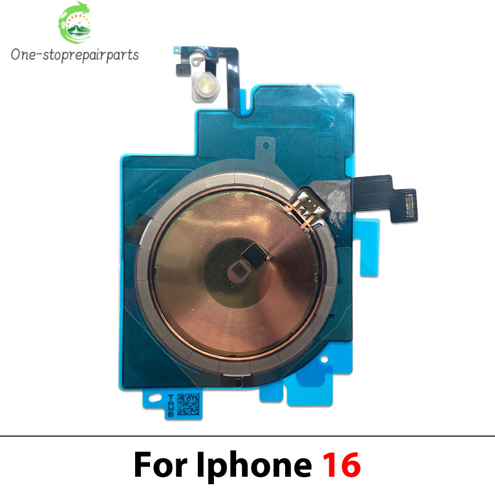Wireless Charging Coil Flex Cable For iPhone 14 15 16 17 Pro Max Plus Air Charger Panel Sticker WPC Pad Chip Volume Tape Parts iPhone phone repair parts