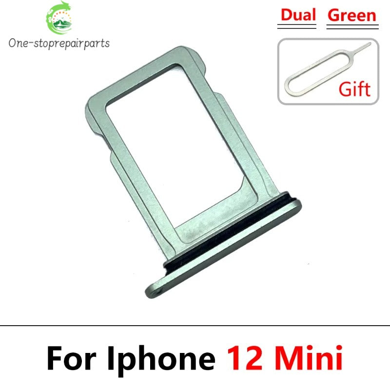 New For iPhone 12 Pro 12Pro Max Mini Dual SIM Card Tray Slot Holder Adapter Accessories iPhone phone repair parts