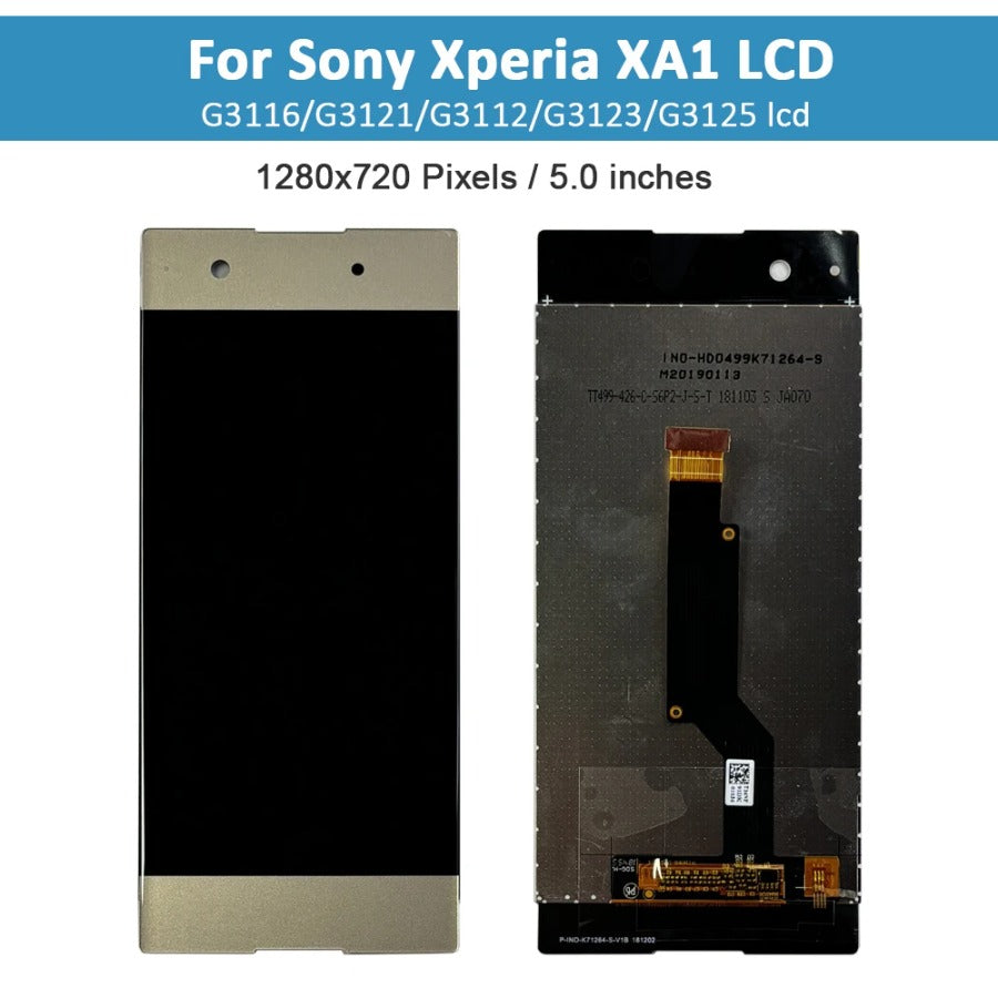 5.0" Original LCD For SONY Xperia XA1 G3112 G3116 G3121 LCD Display Touch Screen With Frame Replacement For SONY XA1 Display Sony phone repair parts