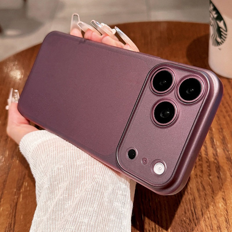 Soft mist matte iPhone 18promax mobile phone case New iPhone18 ultra-thin matte ice hard case 17pro fine hole lens protection 16 men's and women's ins wind case Phone Accessories