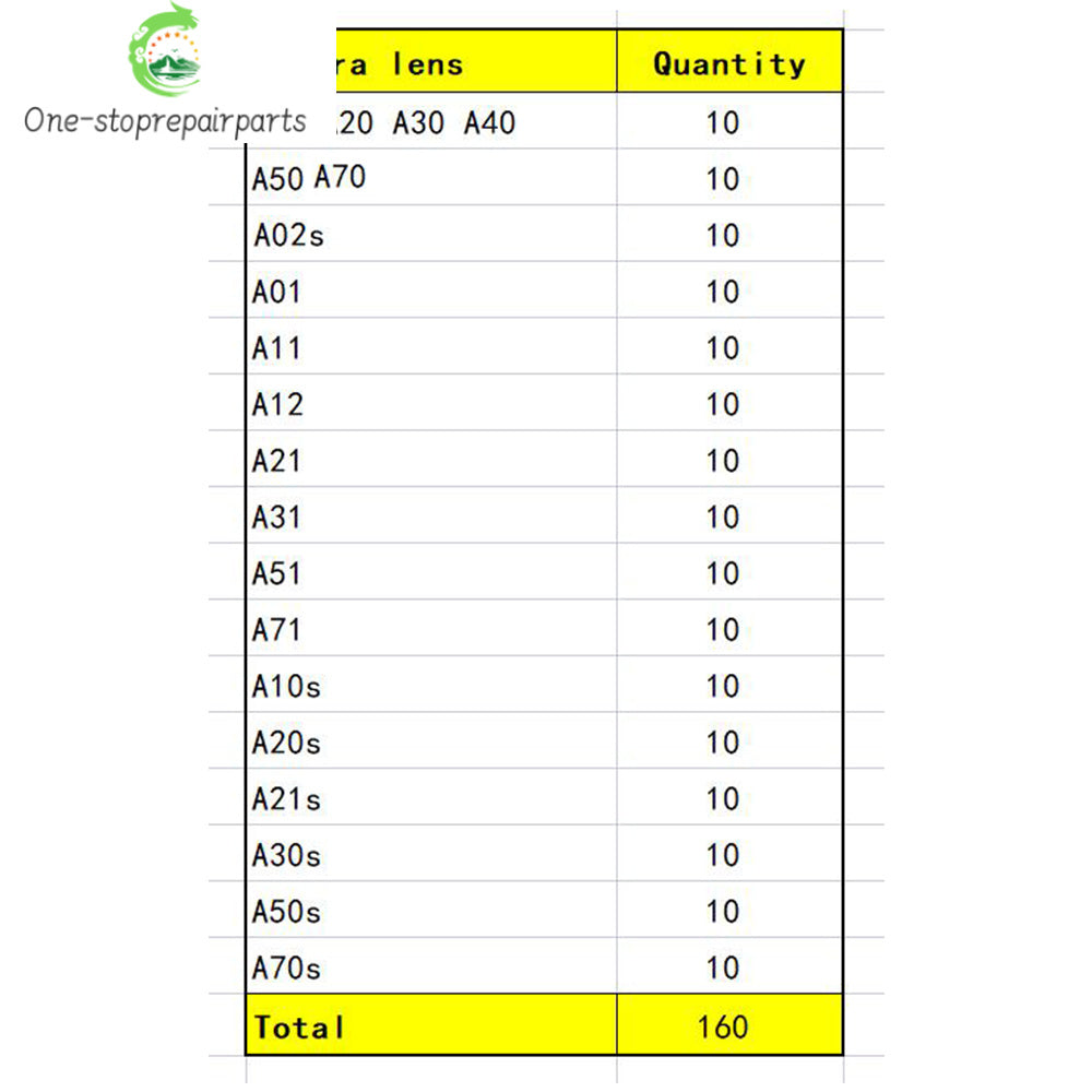 100Pcs/Lot, For Samsung A10 A20 A30 A50 A70 A10s A20s A30S A50S A21s A01 A11 A12 A21 A31 A51 A71 Rear Back Camera Glass Lens Samsung phone repair parts