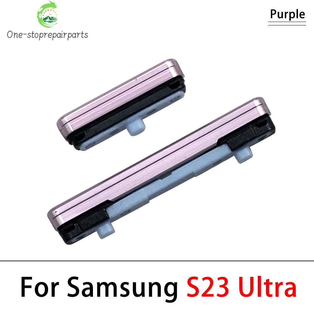 For Samsung S22 S23 Plus Ultra 5G Power Button + Volume Side Button Key Replacement Parts Samsung phone repair parts