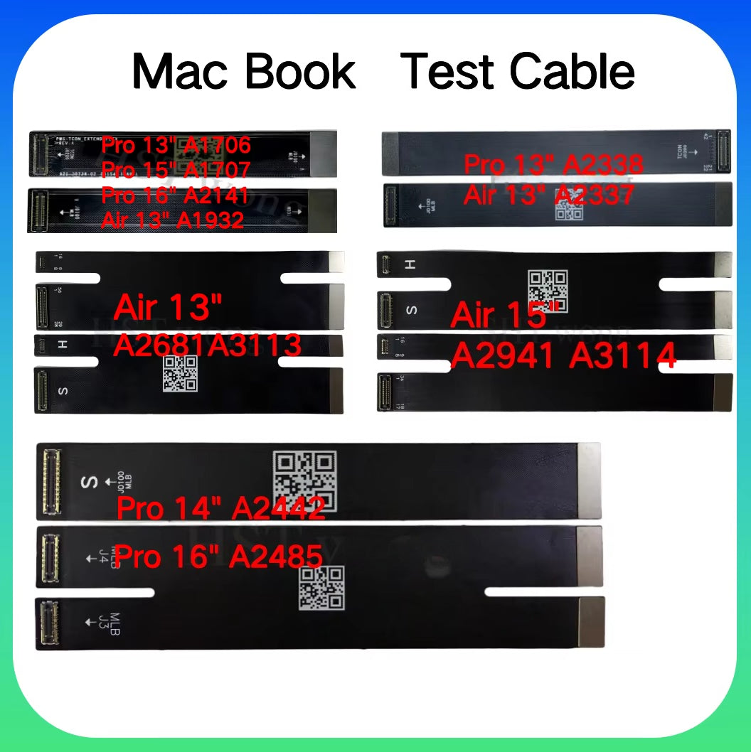 Mac Book Screen Display Extension Test Repair Flex Cable For Macbook Pro Air A1706 A2337 A2338 A2681 A2941 A2442 A2485 A3240 Macbook repair parts