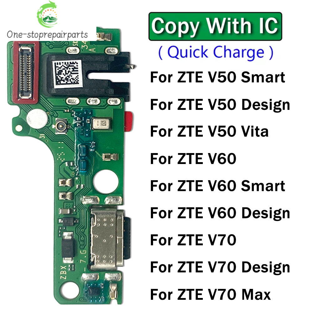 USB Charge Port Jack Dock Connector Charging Board Flex Cable For ZTE Blade V50 V60 V70 Smart Design Vita Max  ZTE phone repair parts