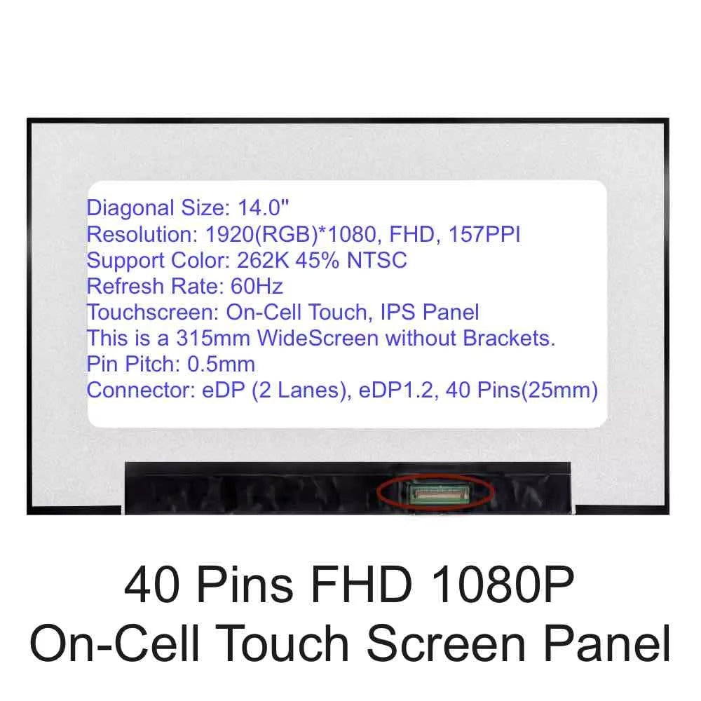 14.0 Laptop LCD Screen Display for DELL Latitude 14 7430 7420 7410 7400 P135G001 P135G002 P144G 30 40 Pins Display Panel New Dell laptop repair parts