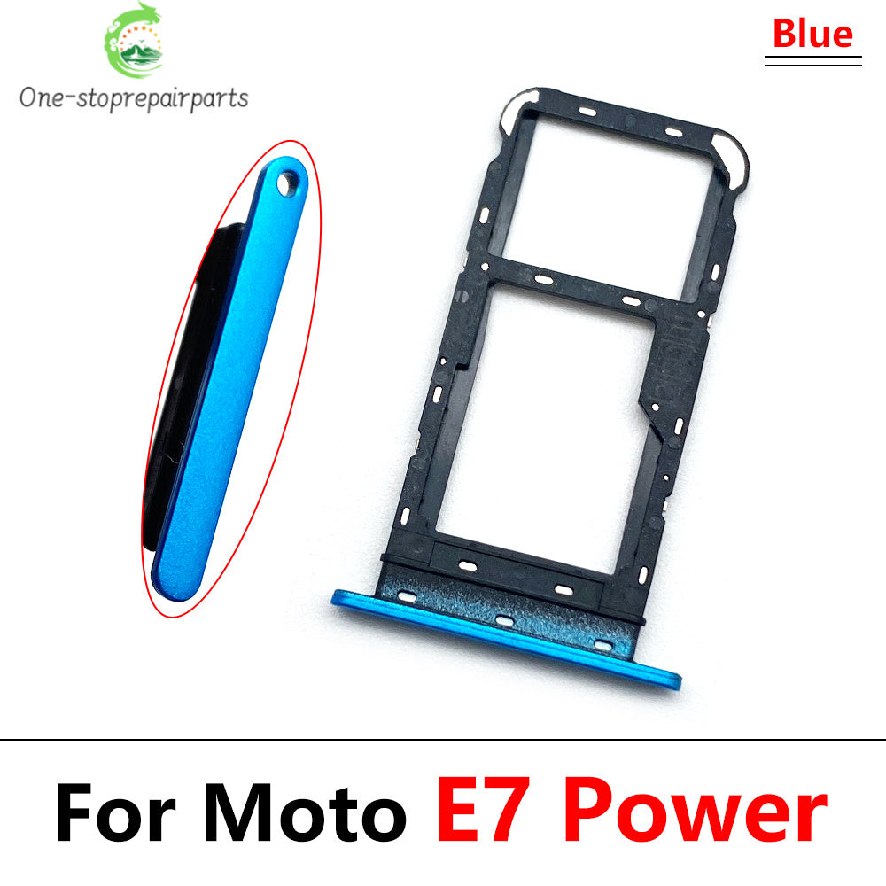 10Pcs/Lot, New For Motorola Moto E6 Play E6s E7 Plus E7i Power E20 E40 SIM Card Tray Slot Holder Adapter Accessories Motorola phone repair parts