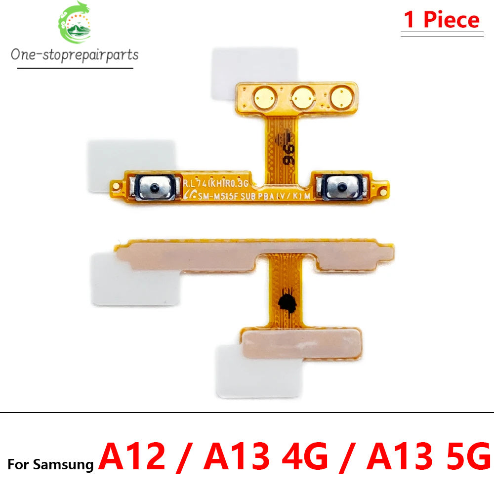 10Pcs, Power on off Volume Key Button Flex Cable For Samsung A02S A22 A32 A52 A72 A03s A03 Core A04 A04s A13 A33 A53 A73 5G 4G Samsung phone repair parts