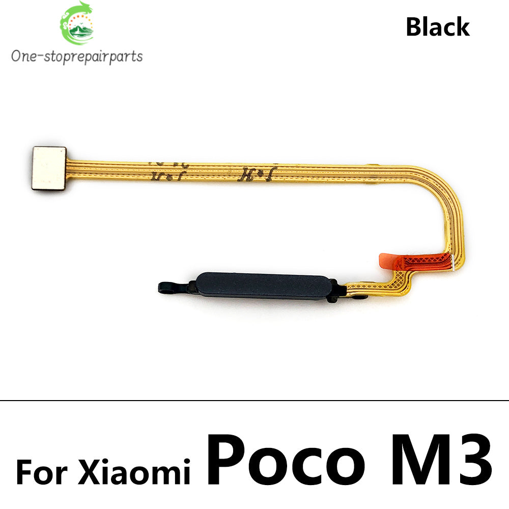 Fingerprint For Xiaomi Redmi Note 9 10 Pro 9s Poco X3 Pro M3 Home Button Fingerprint Menu Return Key Sensor Flex Cable Xiaomi  Xiao mi phone repair parts