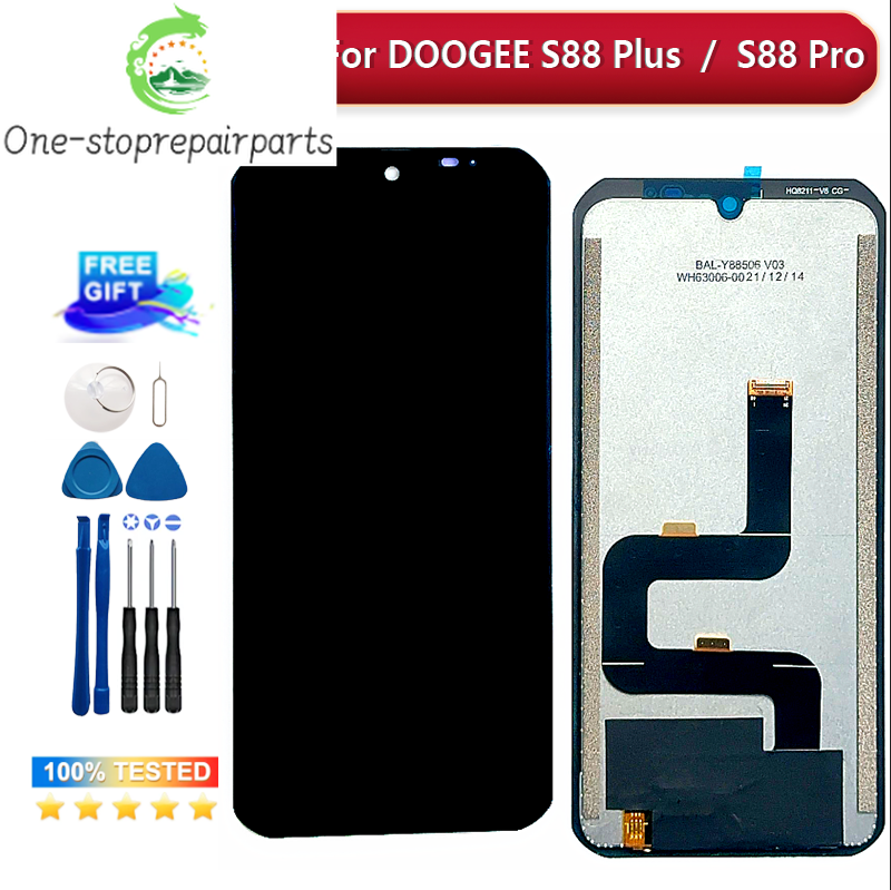 New 6.3'' Original For DOOGEE S88 PLUS LCD Display + Touch Screen Digitizer Assembly Replacement For Doogee S88 PRO Original Doogee phone repair parts