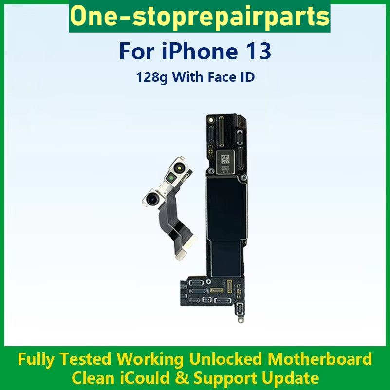 Fully Tested Working Well Motherboard For iPhone 13 Pro Max With/Without Face ID Cleaned iCloud And Support Update Logic Board iPhone phone repair parts