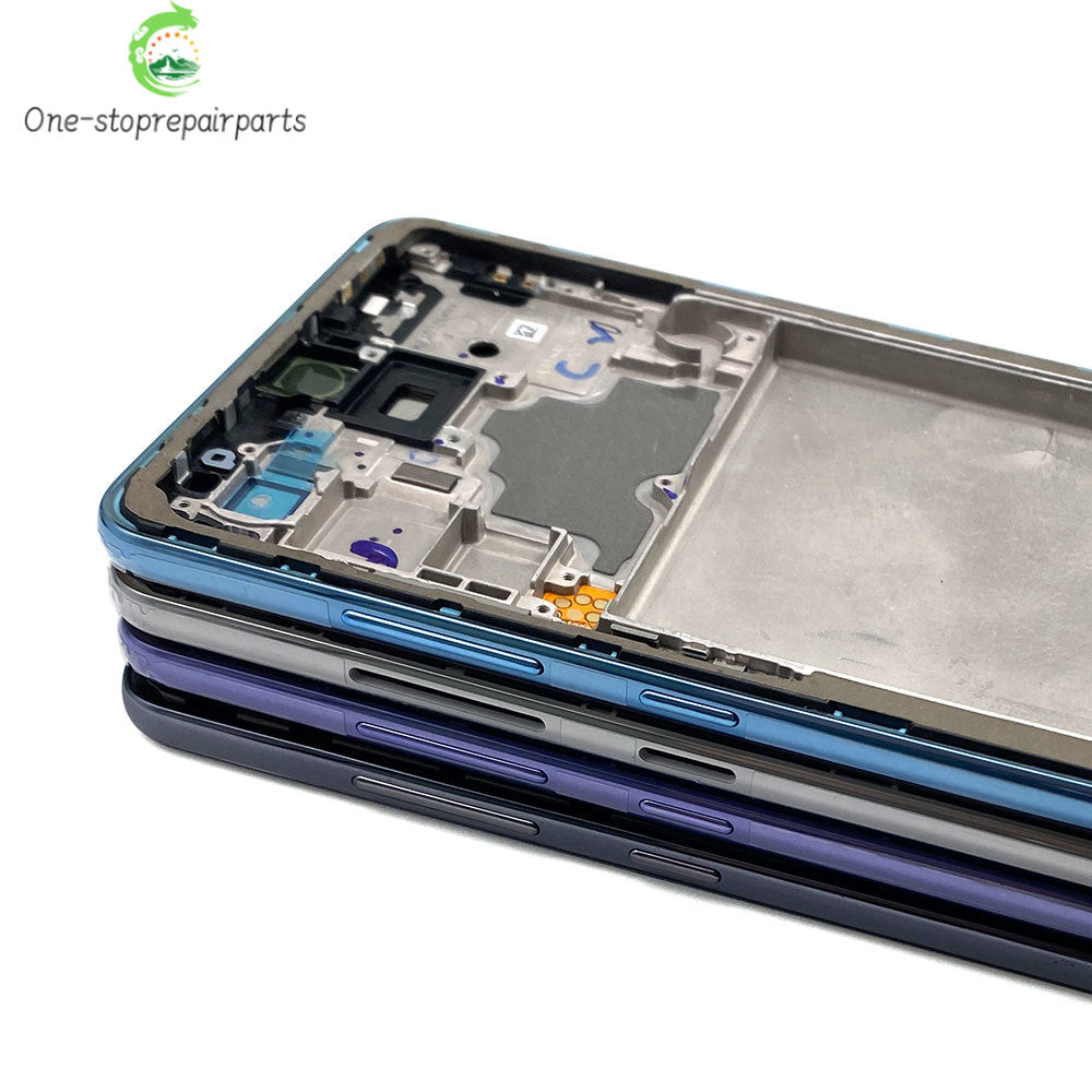 New Front Housing LCD Display Frame For Samsung A02 A02s A12 A22 A32 A52 A52s A72 4G 5G Housing Middle Frame Bezel Plate Cover Samsung phone repair parts
