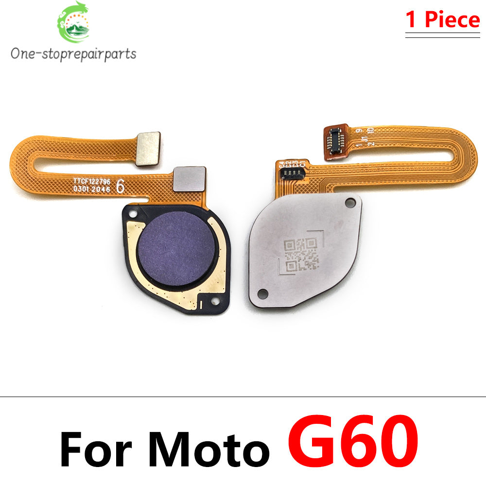 10Pcs/Lot,  Fingerprint Sensor Home Return Key Menu Button Flex Cable For Moto G10 G20 G30 G50 G60 G60s Motorola phone repair parts