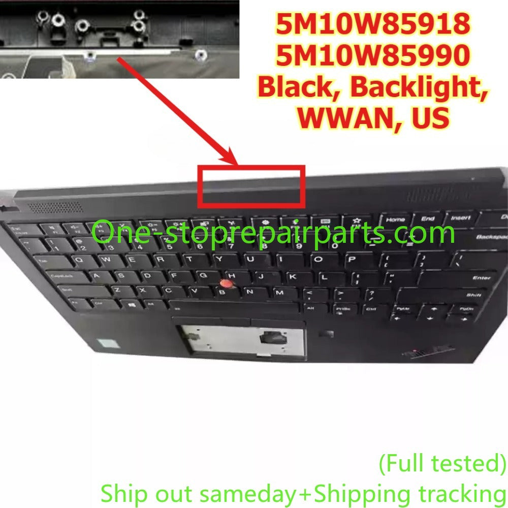Upper top case palmrest keyboard for 2019 2020 Thinkpad X1 CARBON 7th 8th Gen 7 8 C cover WWAN WLAN 5M10W85918 5M10W85882