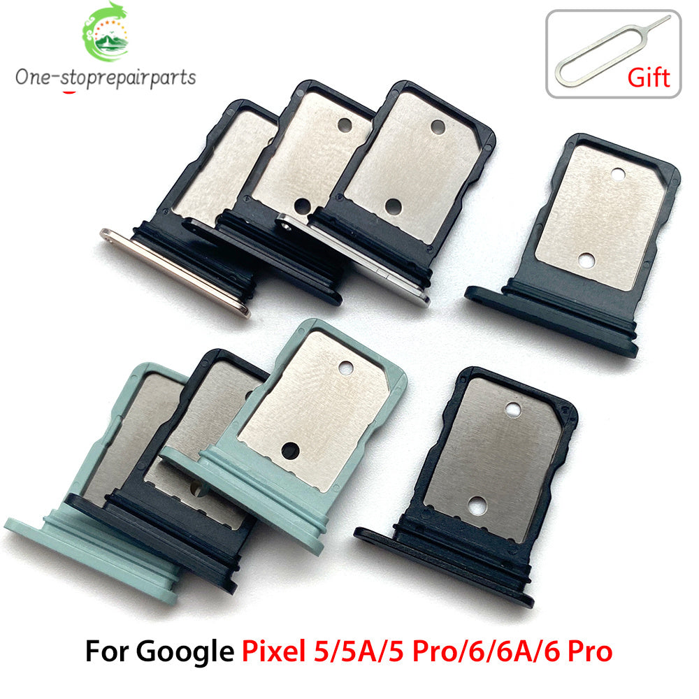 SIM Card Slot SD Card Tray Holder Adapter For Google Pixel 5 5A 6 6A Pro Repair Parts Google Pixel phone repair parts
