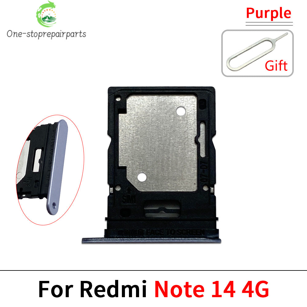 New SIM Card Slot SD Card Tray Holder Adapter For Xiaomi Redmi Note 14 Pro Plus 4G 5G  Xiaomi  Xiao mi phone repair parts
