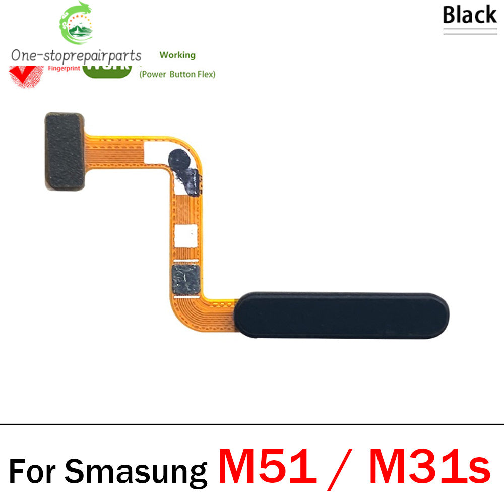 Home Button FingerPrint Touch ID Sensor Flex Cable For Samsung M22 M52 M62 M23 M14 M51 M31s 4G 5G Replacement Parts Samsung phone repair parts