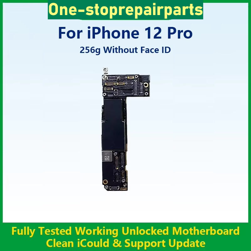 Fully Tested Working Well Motherboard For iPhone 12 Pro Max With/Without Face ID Cleaned iCloud And Support Update Logic Board iPhone phone repair parts