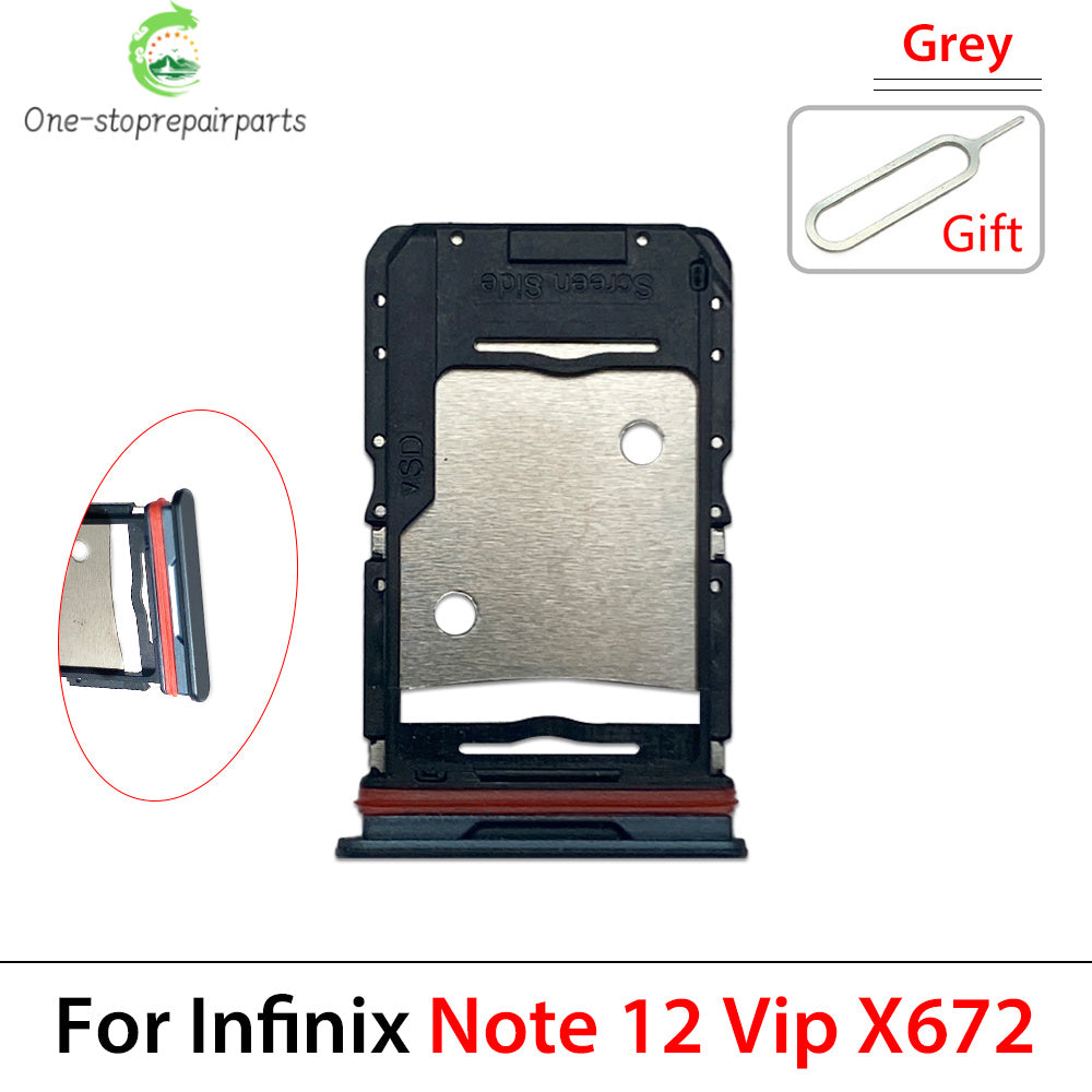 10Pcs, SIM Card Tray Slot Holder Adapter Accessories For infinix Note 7 8 8i 11 12 12i 30 40 Pro Lite VIP 4G 5G  infinix phone repair parts