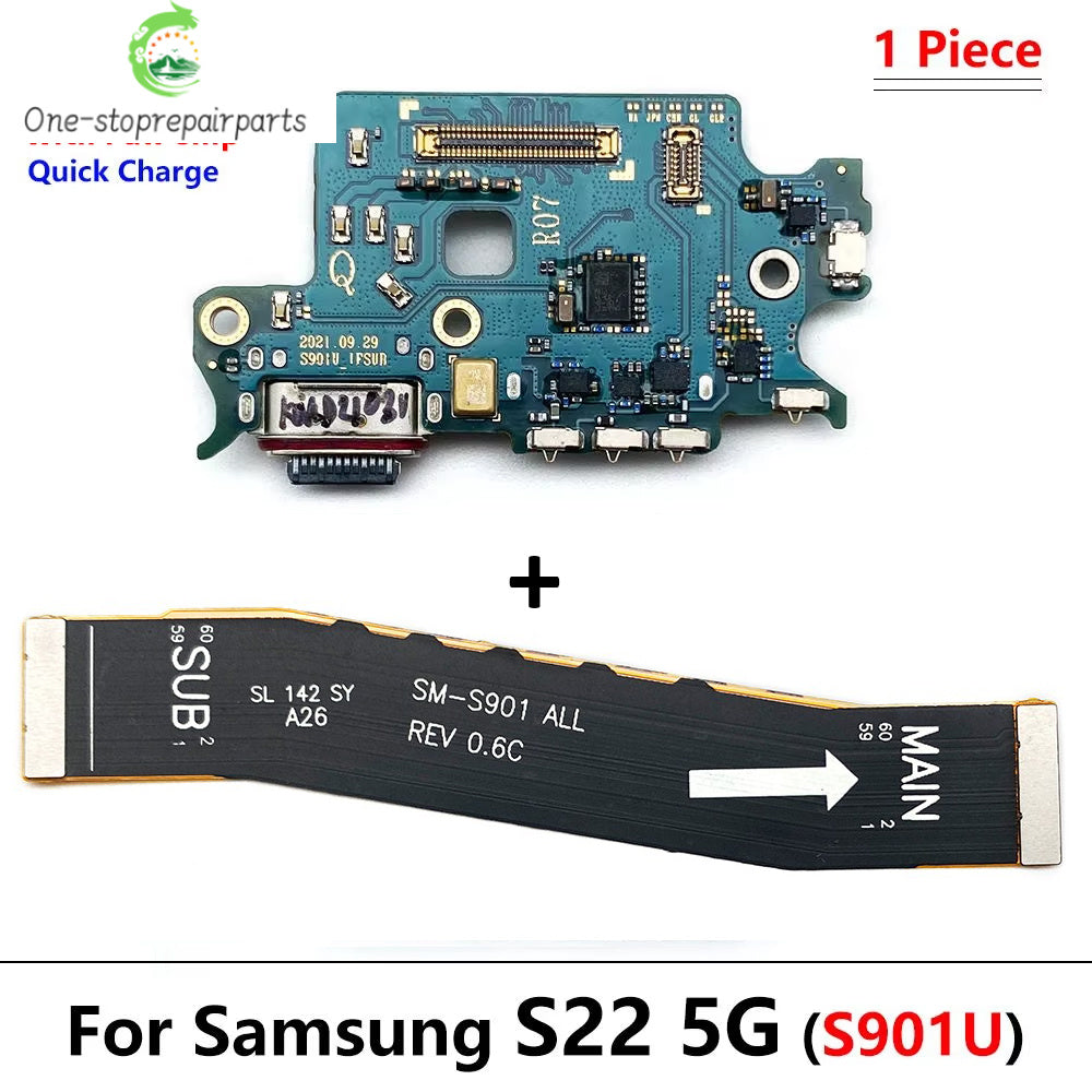 New USB Charger Charging Dock Port Connector Main Board Flex Cable For Samsung S22 S23 Plus Ultra 5G S901 S906 S908 S911 S916 Samsung phone repair parts