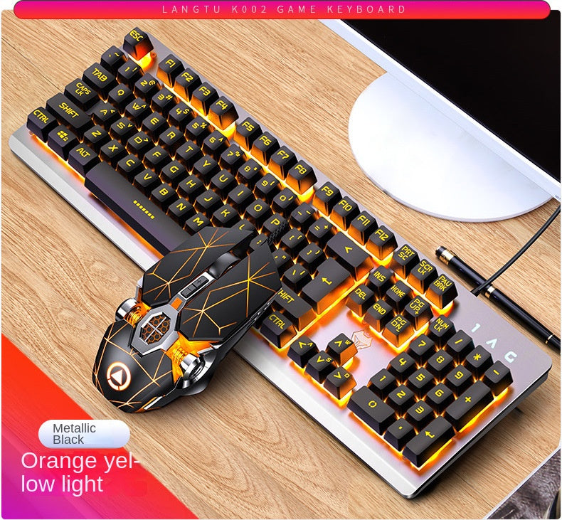 Accessories Game keyboard, mouse, earphones three-piece set, mechanical feel keyboard and mouse set