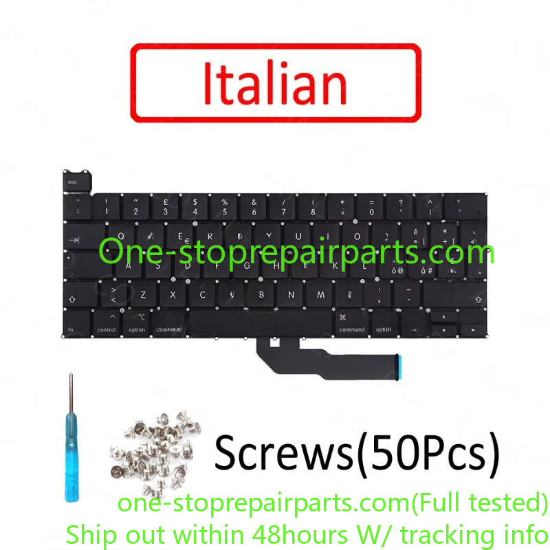 A2251 Keyboard UK US English FR French Russian Spanish German Italian Danish for MacBook Pro Retina 13" A2251 EMC 3348