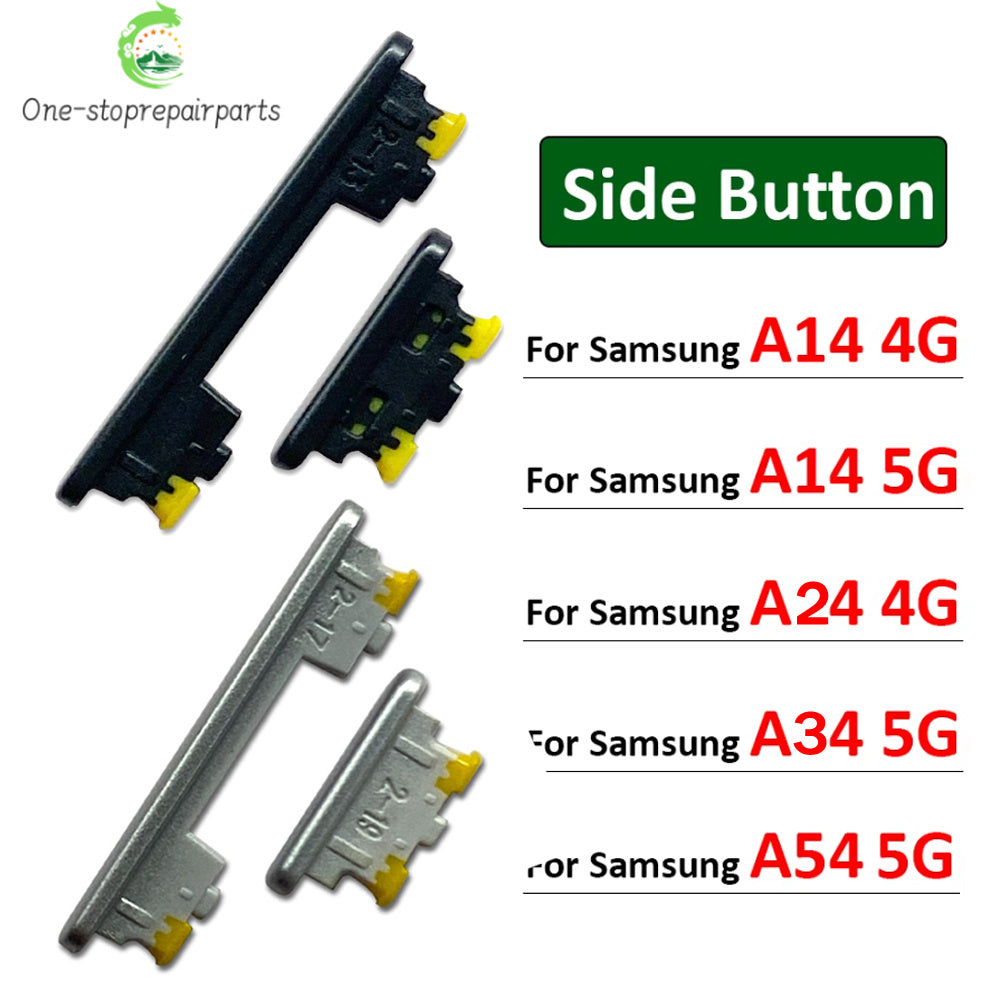 New For Samsung A14 A24 A34 A54 4G 5G Side Key Power and Volume Buttons Button Replacement Parts Samsung phone repair parts