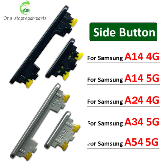 New For Samsung A14 A24 A34 A54 4G 5G Side Key Power and Volume Buttons Button Replacement Parts Samsung phone repair parts