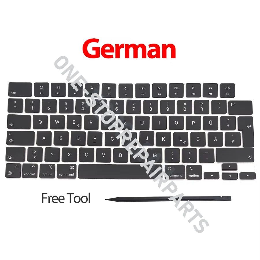 Laptop A2442 A2485 A2779 A2780 A2918 A2991 A2992 A2681 Keycaps Keys Key Cap set For Macbook Pro M1 M2 M3 14" 16" Keyboard Repair Macbook repair parts