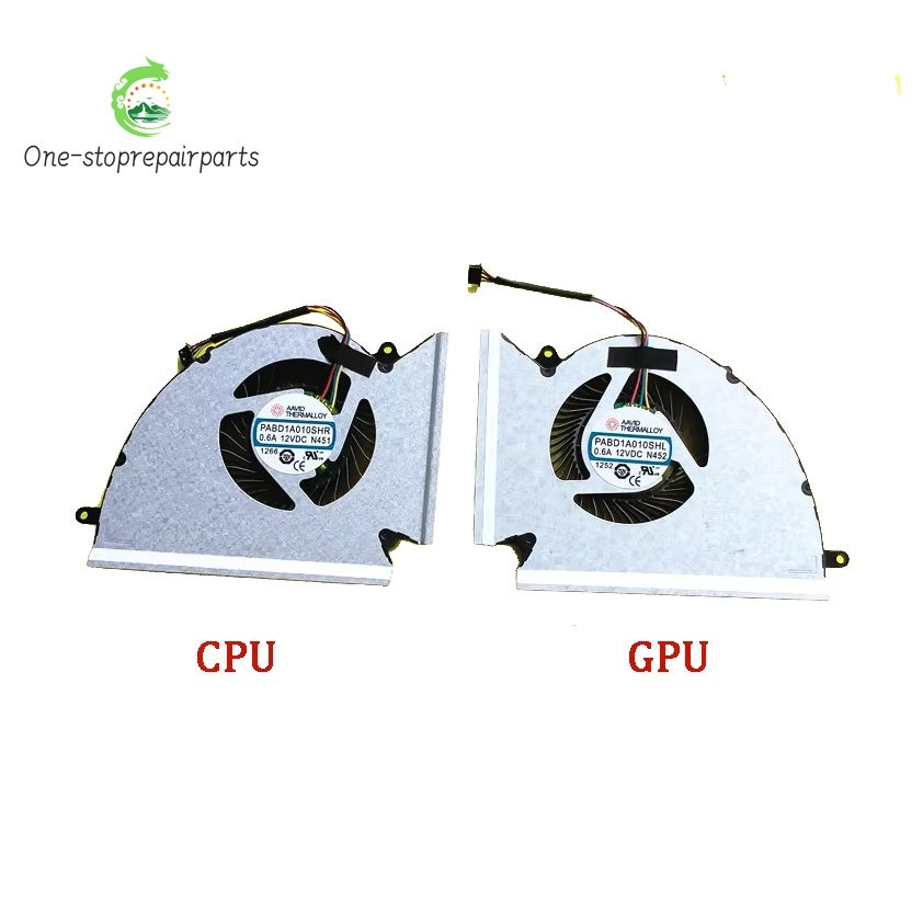 New Original CPU GPU Cooling Fan FOR MSI GP76 GE76 WE76 PABD1A010SHL N451 N452  MSI laptop repair parts