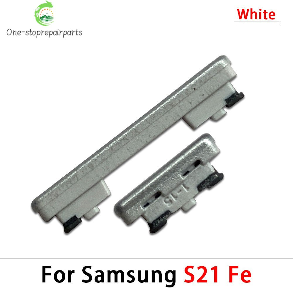 10Pcs, Side Keys Key Power and Volume Buttons Button For Samsung S21 / S21 Plus / S21 Ultra / S21 Fe Replacement Parts Samsung phone repair parts