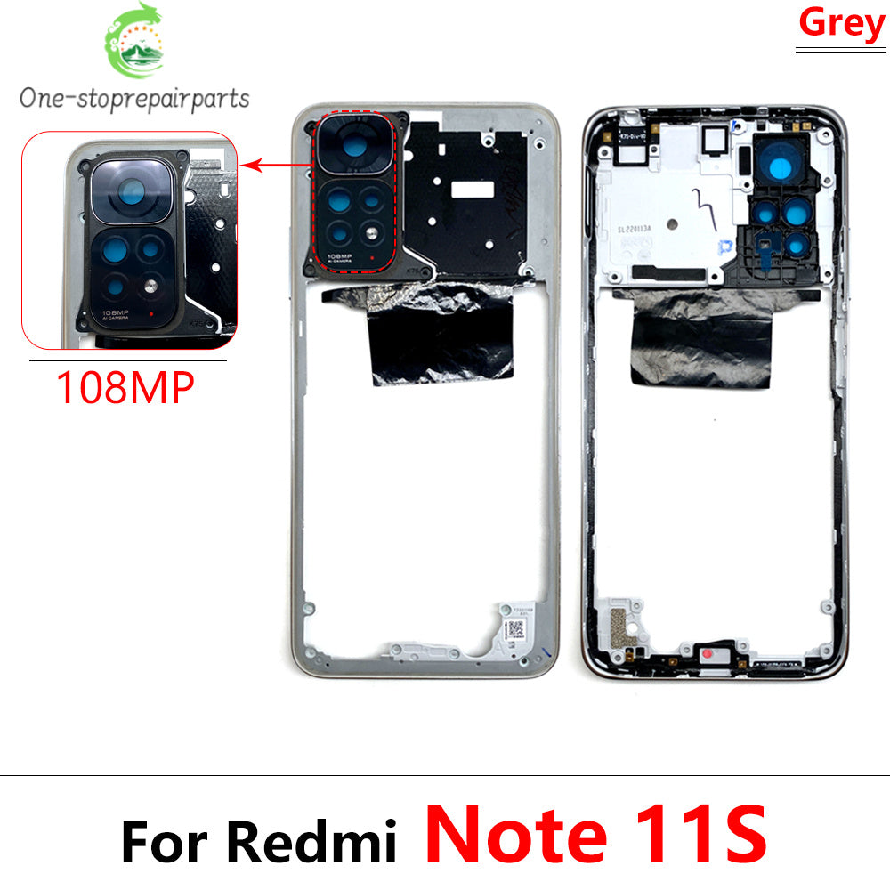 10Pcs, New For Xiaomi Redmi Note 11 4G / Note 11s / Note 11 Pro 5G Housing Middle Frame Bezel Middle Plate Cover  Xiaomi  Xiao mi phone repair parts