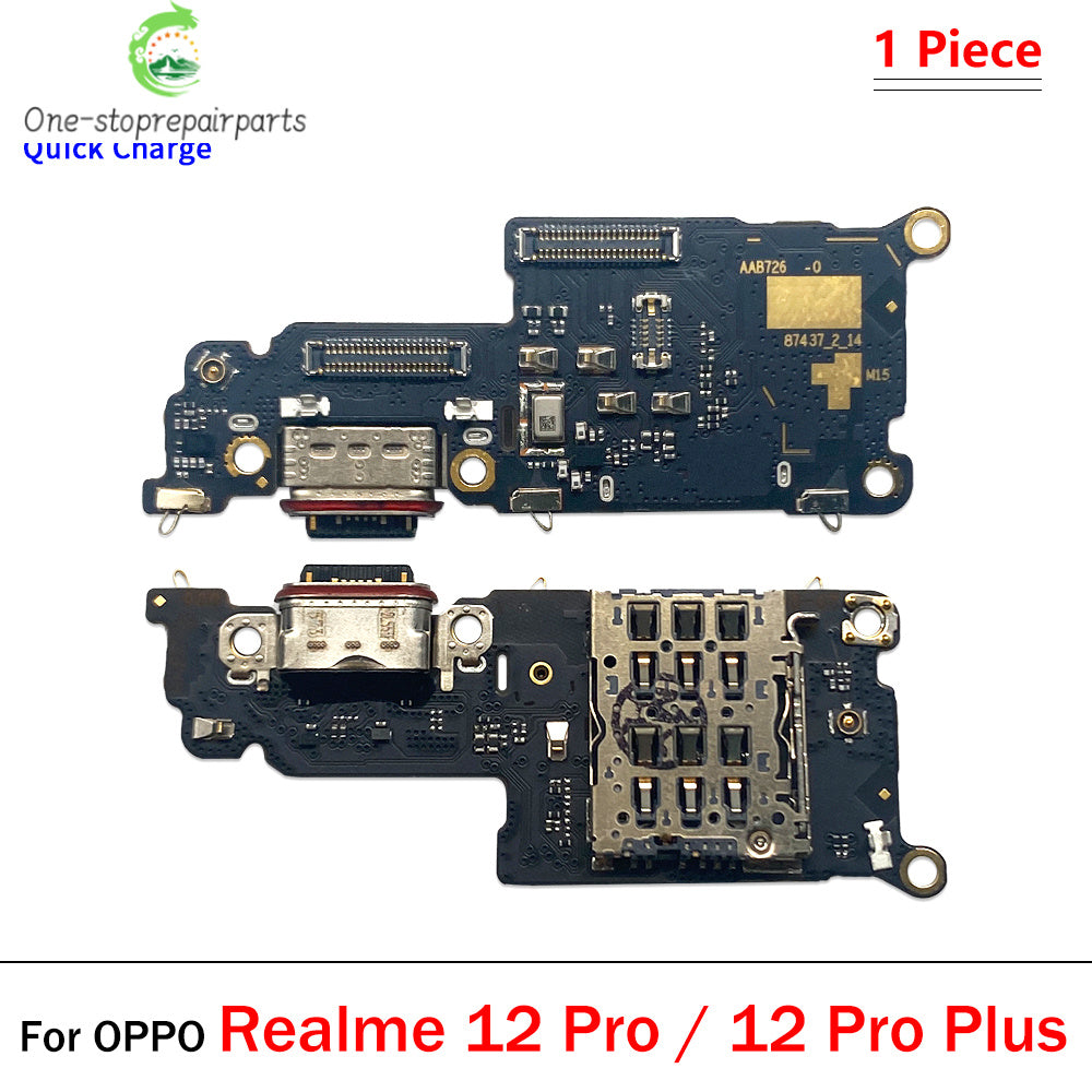 New For OPPO Realme 8 8i 10 11 12 14 Pro Plus Note 50 60 4G 5G USB Charge Port Jack Dock Connector Charging Board Flex Cable Realme phone repair parts